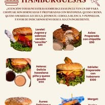 Menú hamburguesas