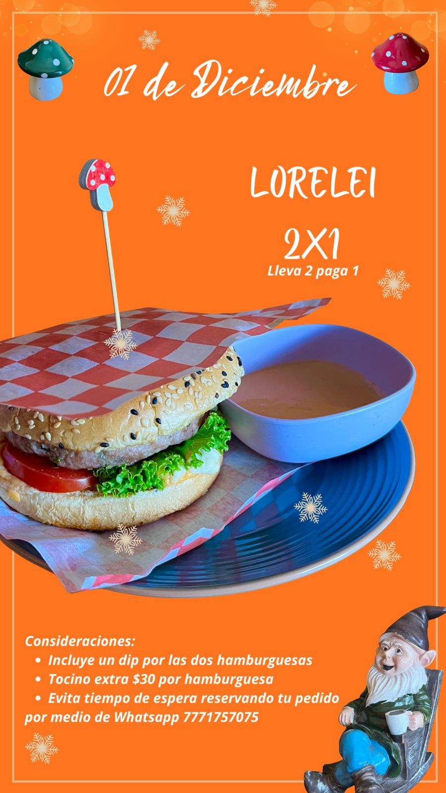 Promoción de hamburguesa Chopehaditas