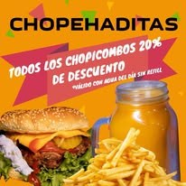 Promoción hamburguesa y papas